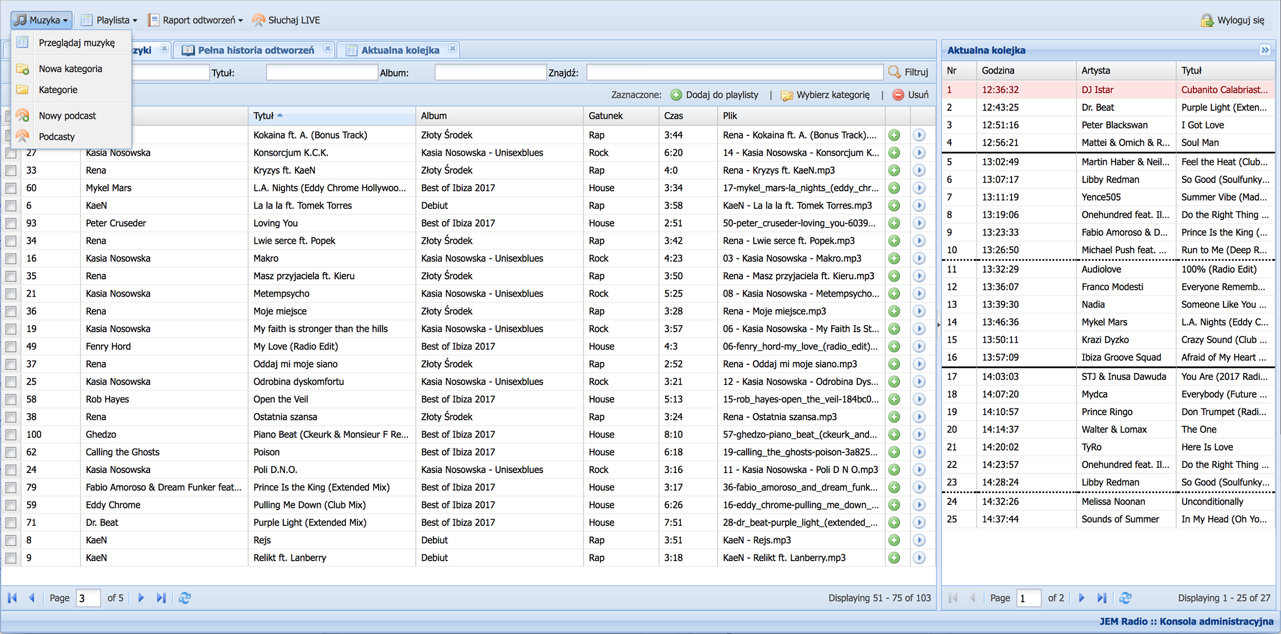 JemRadio - panel administracyjny
