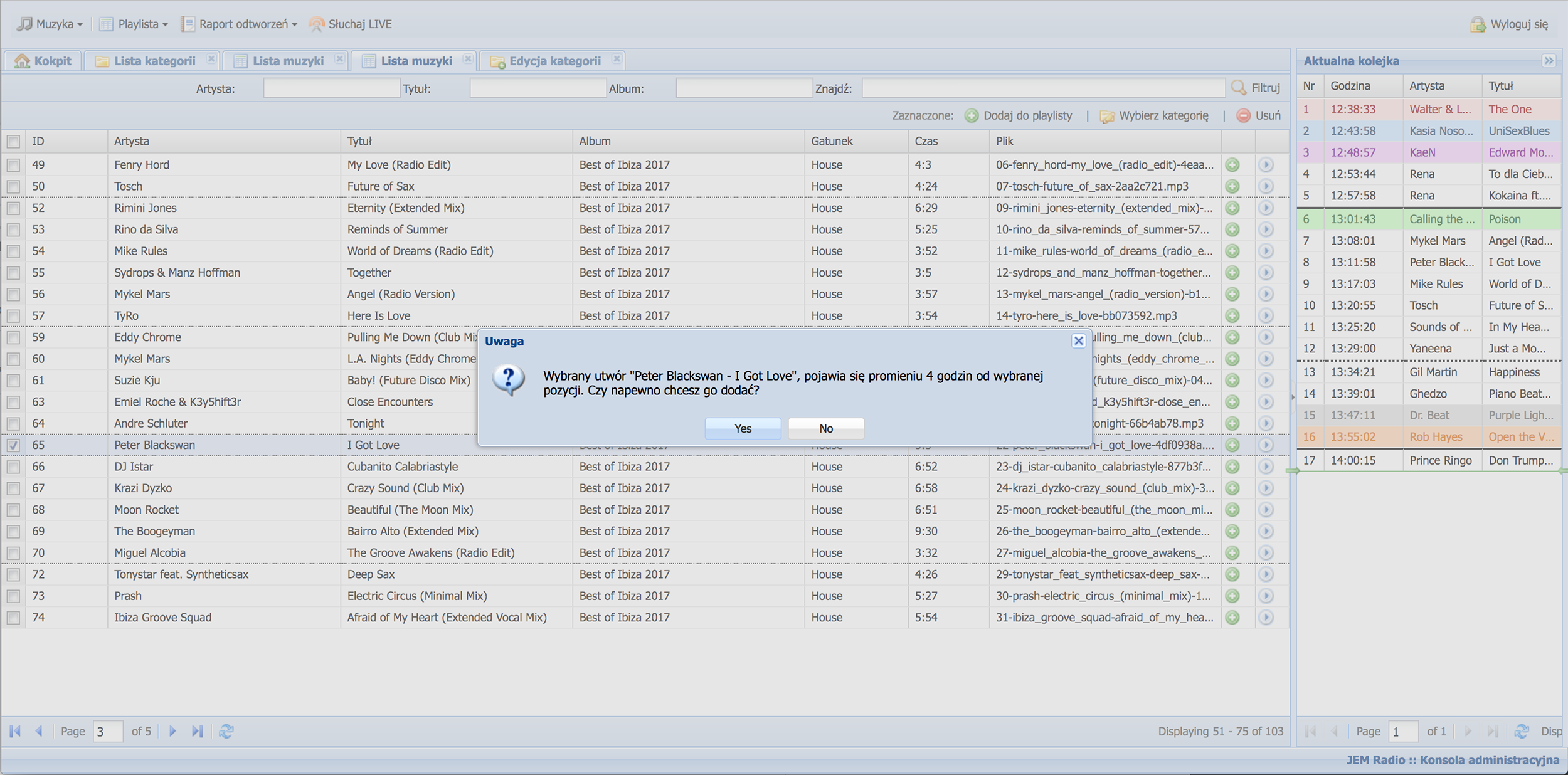 JemRadio - panel administracyjny