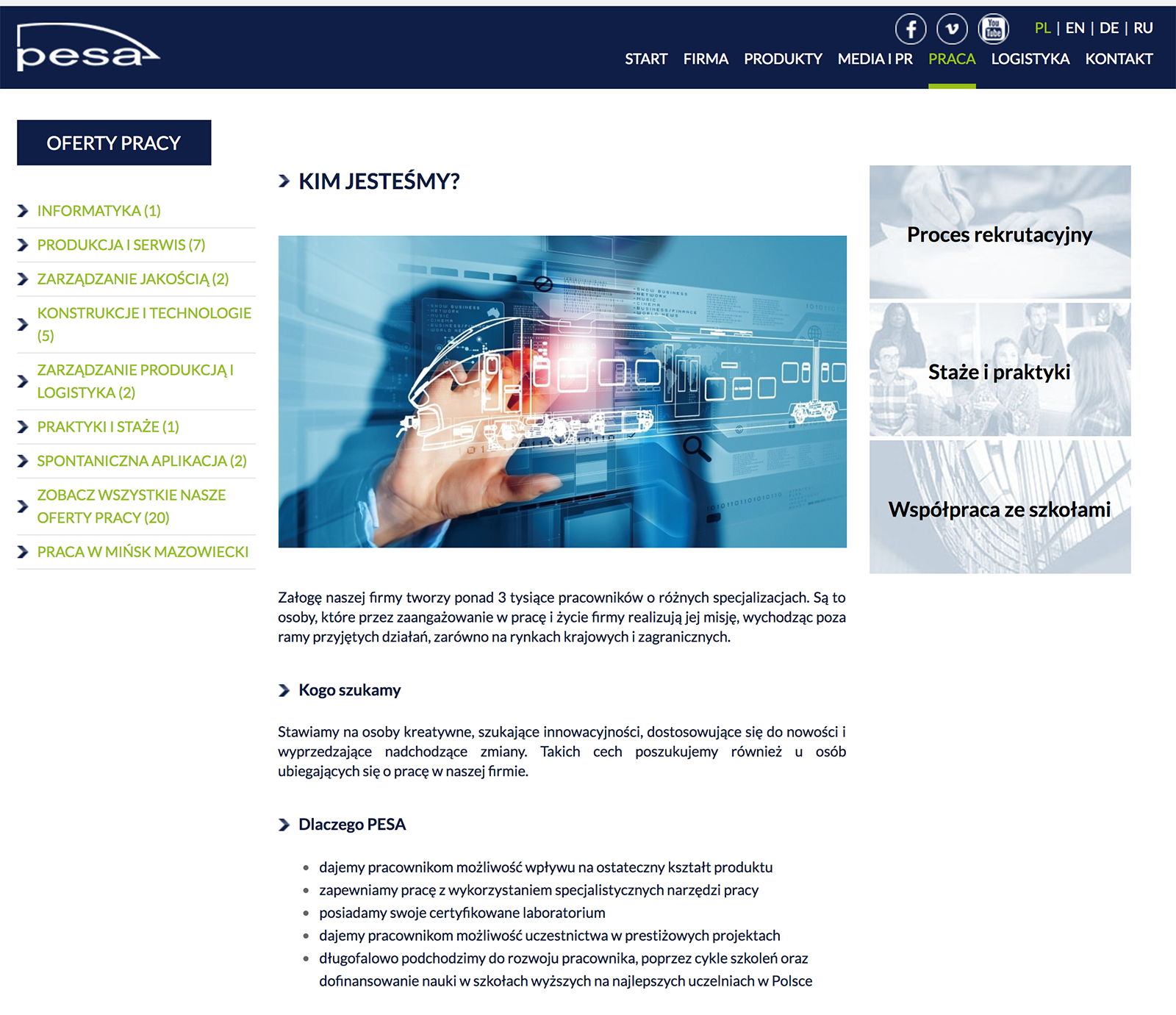 PESA - o firmie